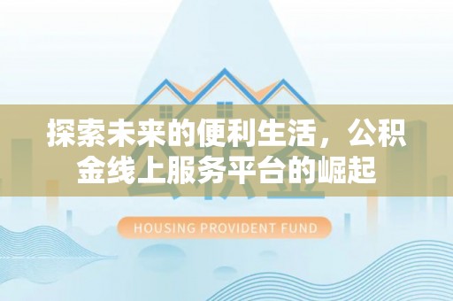 柳东探索未来的便利生活，公积金线上服务平台的崛起
