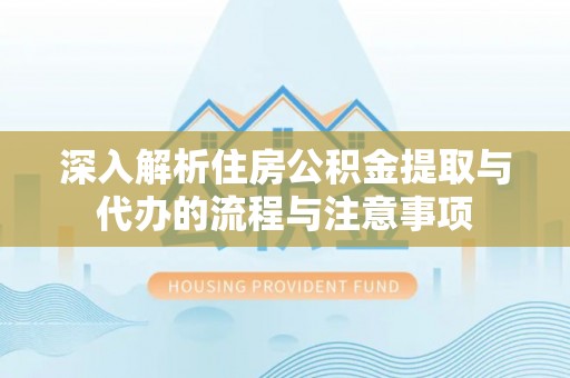 柳东深入解析住房公积金提取与代办的流程与注意事项