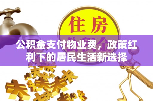 柳东公积金支付物业费，政策红利下的居民生活新选择