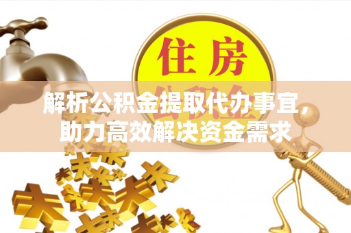 柳东解析公积金提取代办事宜，助力高效解决资金需求