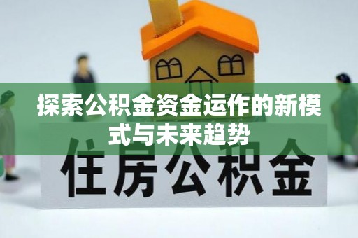 柳东探索公积金资金运作的新模式与未来趋势